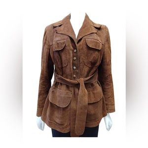 Karol Mjunior Vintage Suede Brown Coat Size 15/16